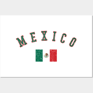 Mexico Country Heritage Flag Posters and Art